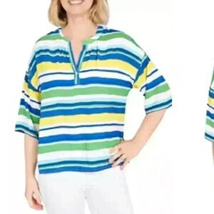 NWT PARADISE PALMS SILKY FUJI TOP IN SIZE 3X